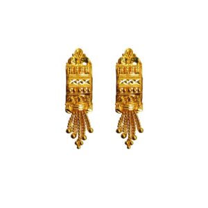Solid 22K/18K/14K Fine Gold Certified Stamped Unique Abstract Design Earring
