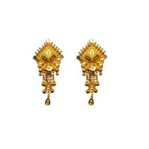 Solid 22K/18K/14K Fine Gold Certified Stamped Stunning Carved Design Earring