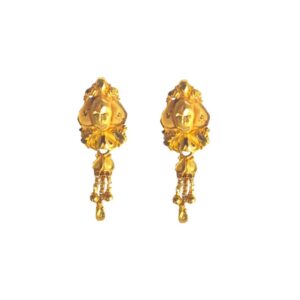 Solid 22K/18K/14K Fine Gold Certified Stamped Hanging Chain Design Earring