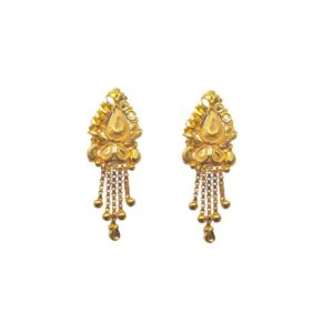 Solid 22K/18K/14K Fine Gold Certified Stamped Carved Stunning Design Earring