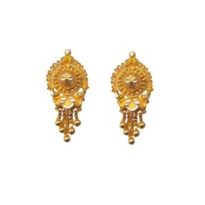 Solid 22K/18K/14K Fine Gold Certified Stamped Beauteous Dangles Design Earring