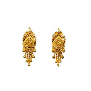 Solid 22K/18K/14K Fine Gold Certified Stamped Unique Lengthy Design Earring