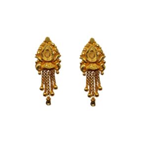Solid 22K/18K/14K Fine Gold Certified Stamped Stunning Abstract Design Earring