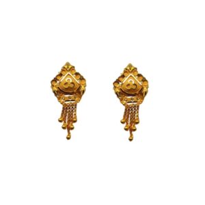 Solid 22K/18K/14K Fine Gold Certified Stamped Multiple Chains Design Earring