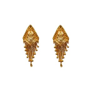 Solid 22K/18K/14K Fine Gold Certified Stamped Gorgeous Carved Design Earring