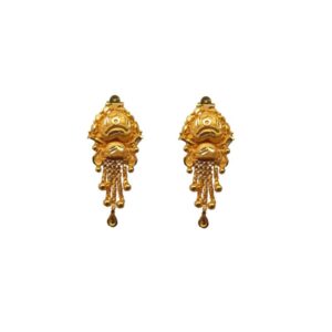 Solid 22K/18K/14K Fine Gold Certified Stamped Elegant Abstract Design Earring