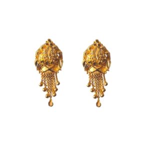Solid 22K/18K/14K Fine Gold Certified Stamped Stunning Carved Design Earring