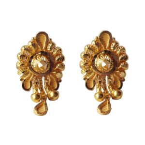 Solid 22K/18K/14K Fine Gold Certified Stamped Unique 3d Chain Design Earring