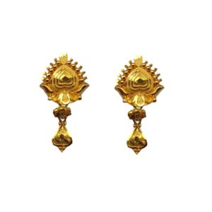 Solid 22K/18K/14K Fine Gold Certified Stamped Classy Abstract Design Earring