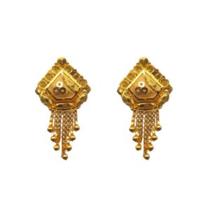 Solid 22K/18K/14K Fine Gold Certified Stamped Classy Abstract Design Earring