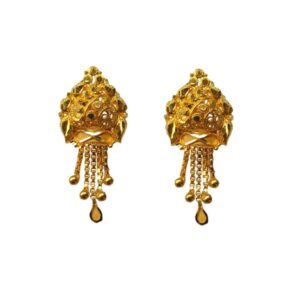Solid 22K/18K/14K Fine Gold Certified Stamped Classy Abstract Design Earring