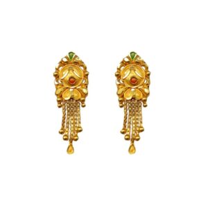 Solid 22K/18K/14K Fine Gold Certified Stamped Beauteous Abstract Design Earring