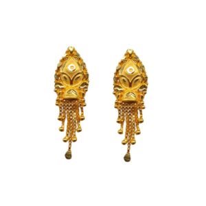 Solid 22K/18K/14K Fine Gold Certified Stamped Beauteous Abstract Design Earring