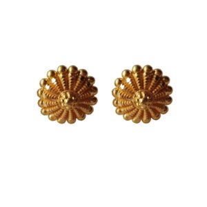 Solid 22K/18K/14K Fine Gold Certified Stamped Beautiful Carved Design Earring