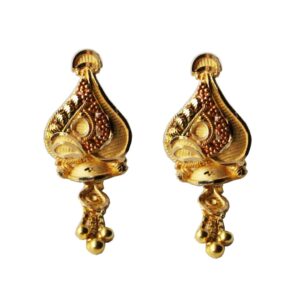 Solid 22K/18K/14K Fine Gold Certified Stamped Alluring Carved Design Design Earring