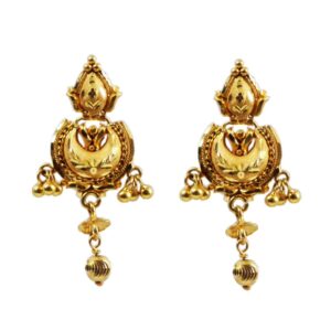 Solid 22K/18K/14K Fine Gold Certified Stamped Beautiful Lengthy Design Earring
