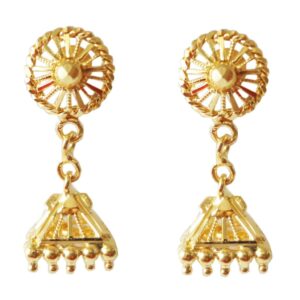 Solid 22K/18K/14K Fine Gold Certified Stamped Stunning Hanging Box Design Earring