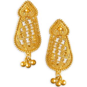Solid 22K/18K/14K Fine Gold Certified Stamped Beautiful Hanging Beads Design Earring
