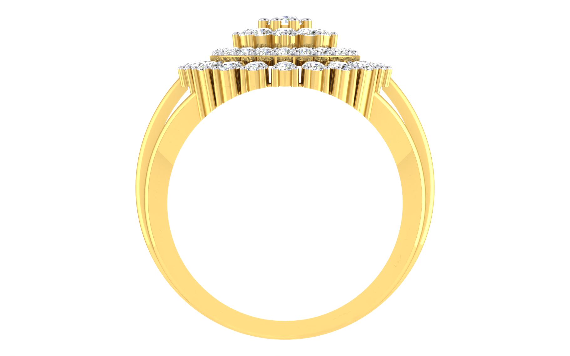 Solid 22K/18K/14K Fine Gold Certified Stamped Beautiful CZ Design Women's Ring