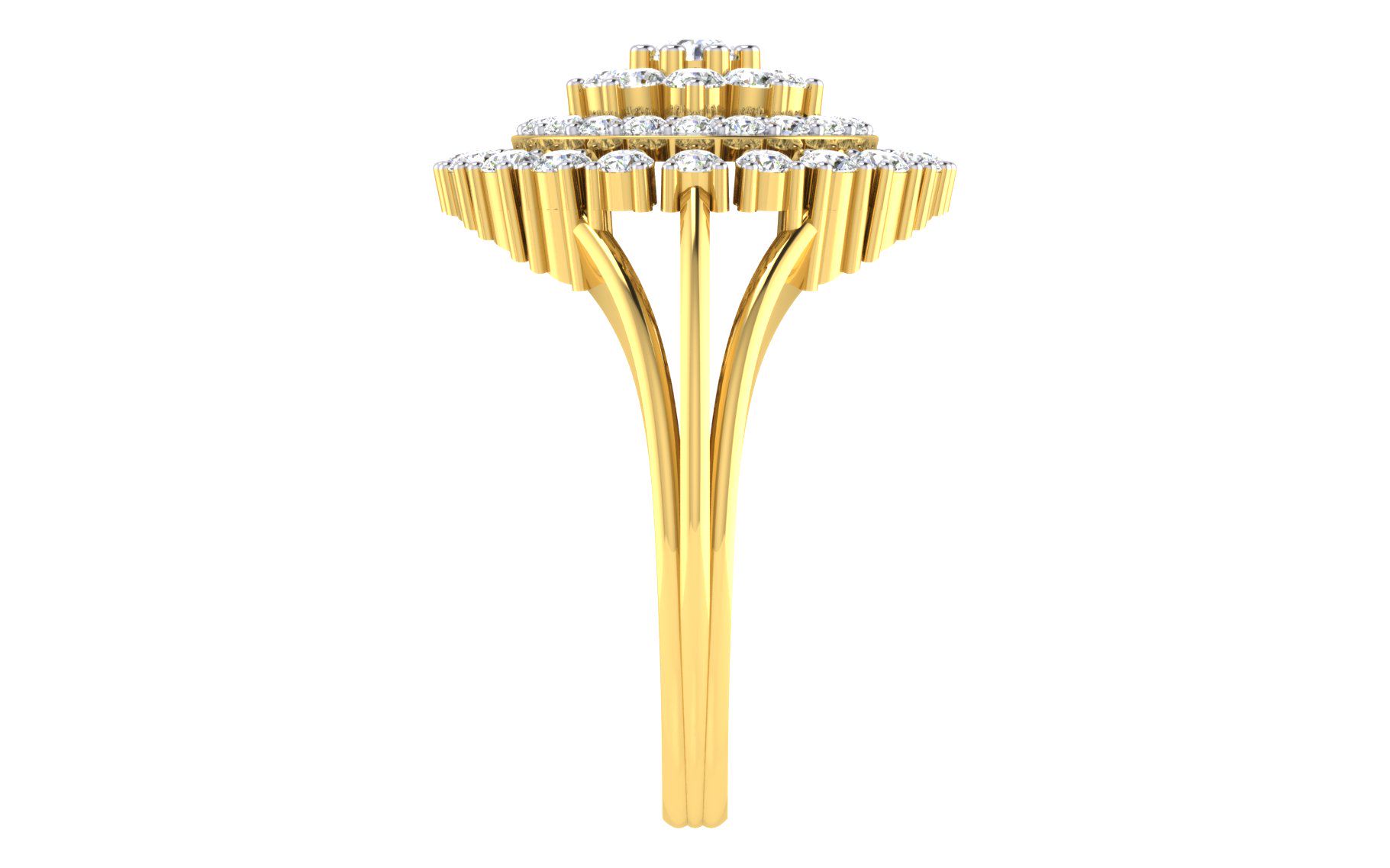 Solid 22K/18K/14K Fine Gold Certified Stamped Beautiful CZ Design Women's Ring