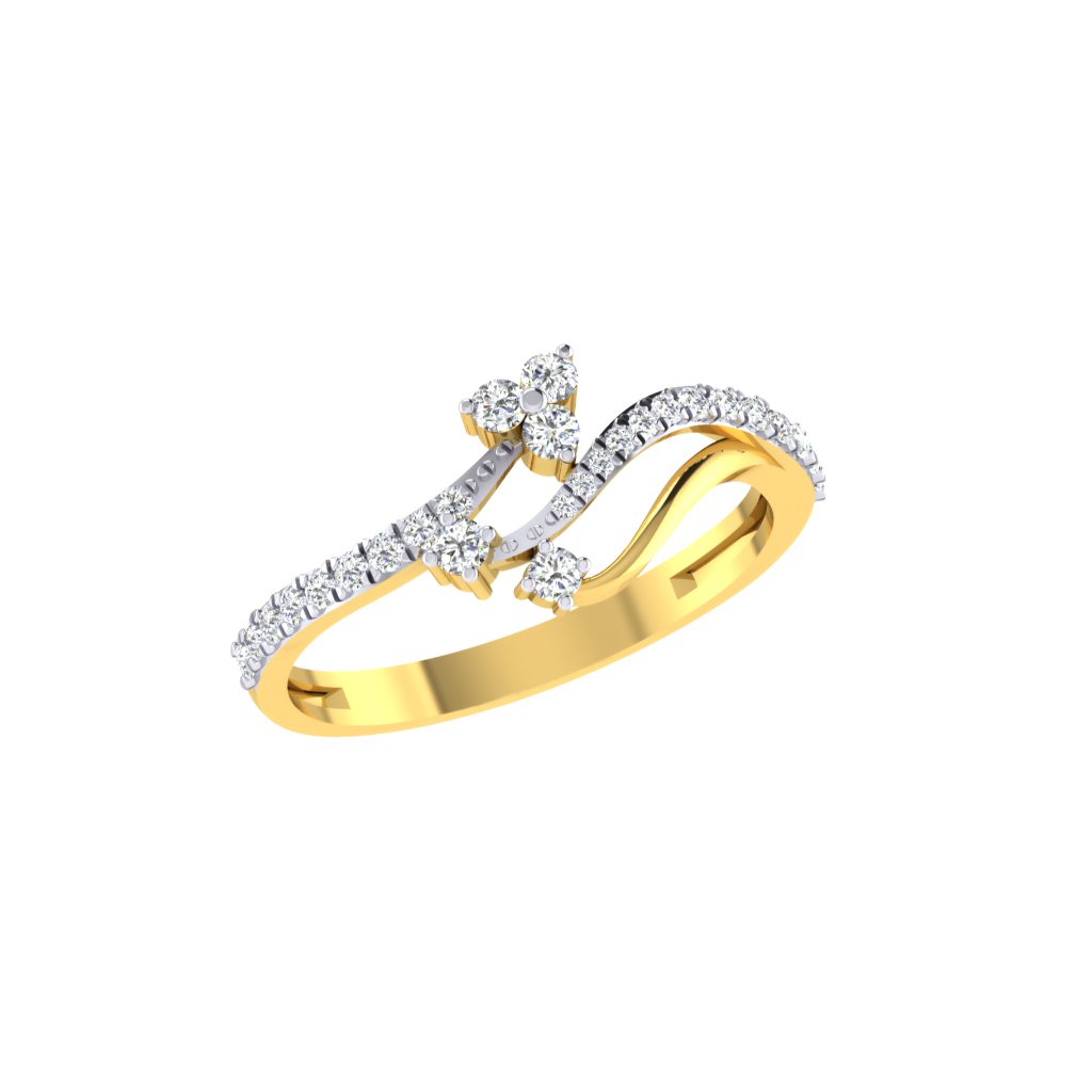 Solid 22K/18K/14K Fine Gold Certified Stamped Carved CZ Design Women's Ring