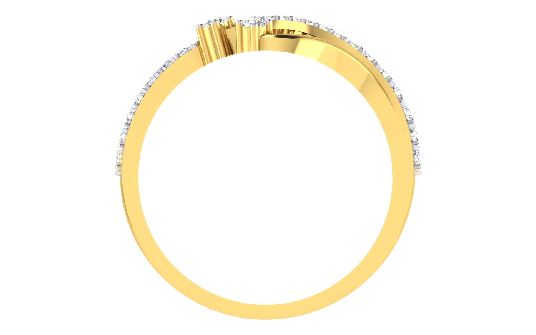 Solid 22K/18K/14K Fine Gold Certified Stamped Carved CZ Design Women's Ring