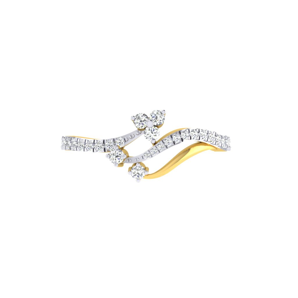 Solid 22K/18K/14K Fine Gold Certified Stamped Carved CZ Design Women's Ring