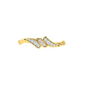 Solid 22K/18K/14K Fine Gold Certified Stamped Carved CZ Design Women's Ring