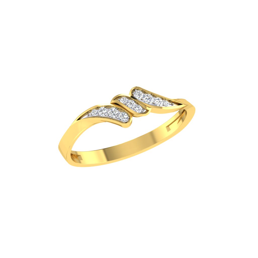 Solid 22K/18K/14K Fine Gold Certified Stamped Carved CZ Design Women's Ring