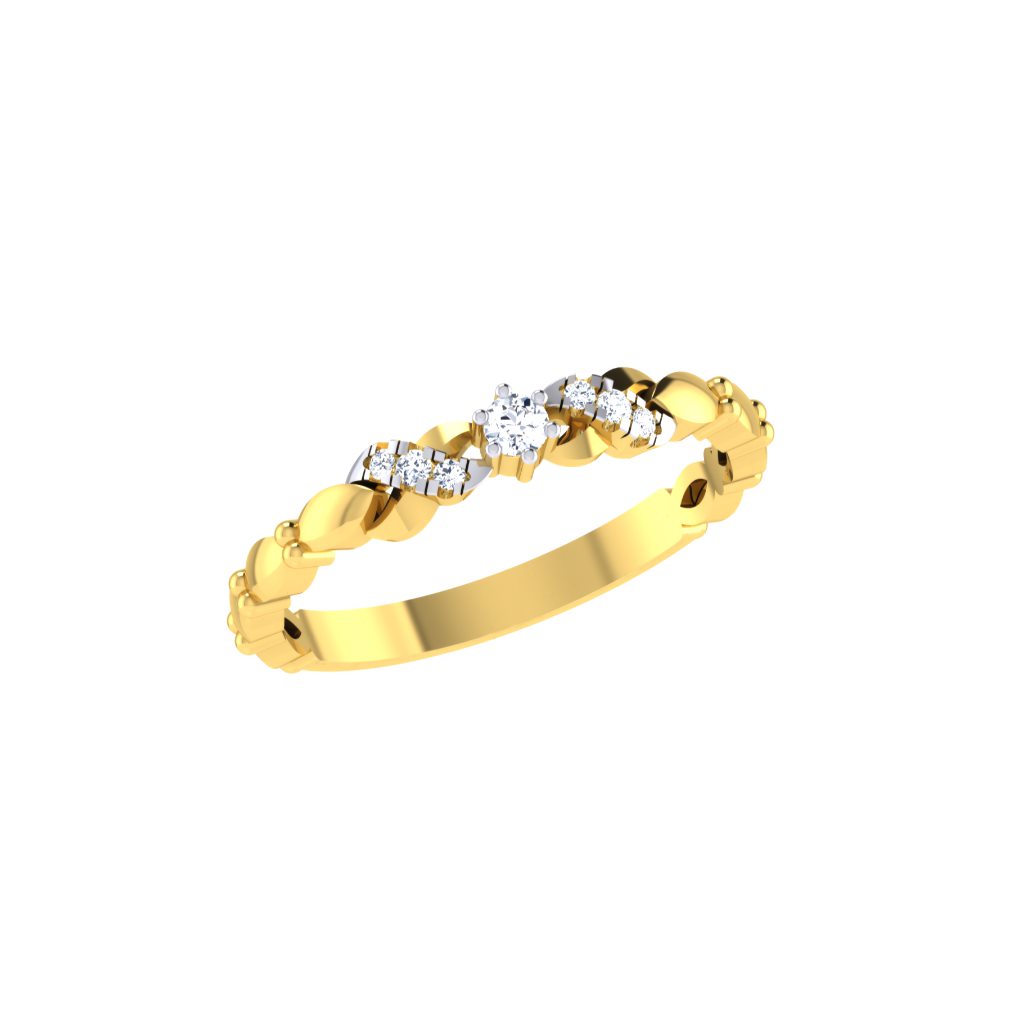 Solid 22K/18K/14K Fine Gold Certified Stamped Bold CZ Design Women's Ring