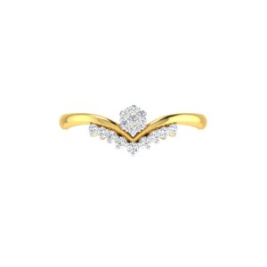 Solid 22K/18K/14K Fine Gold Certified Stamped Pretty CZ Design Women's Ring