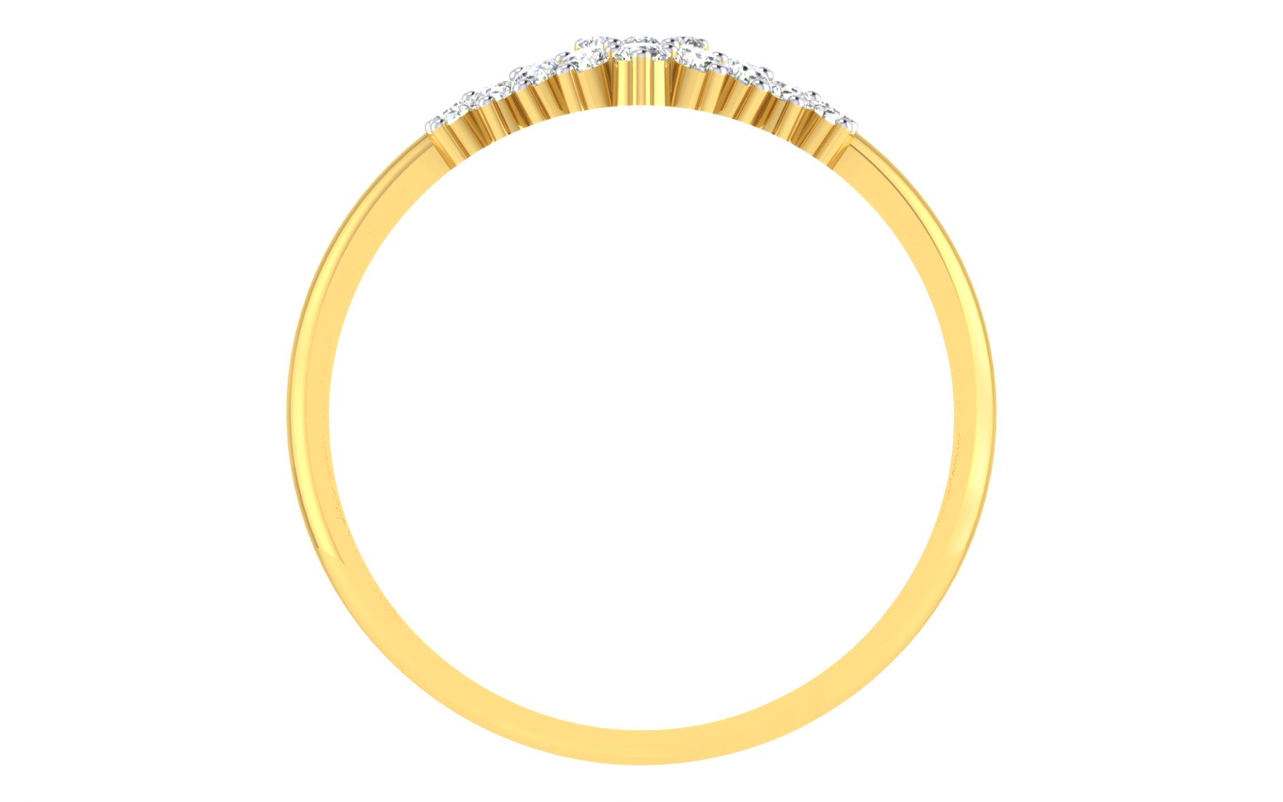 Solid 22K/18K/14K Fine Gold Certified Stamped Pretty CZ Design Women's Ring