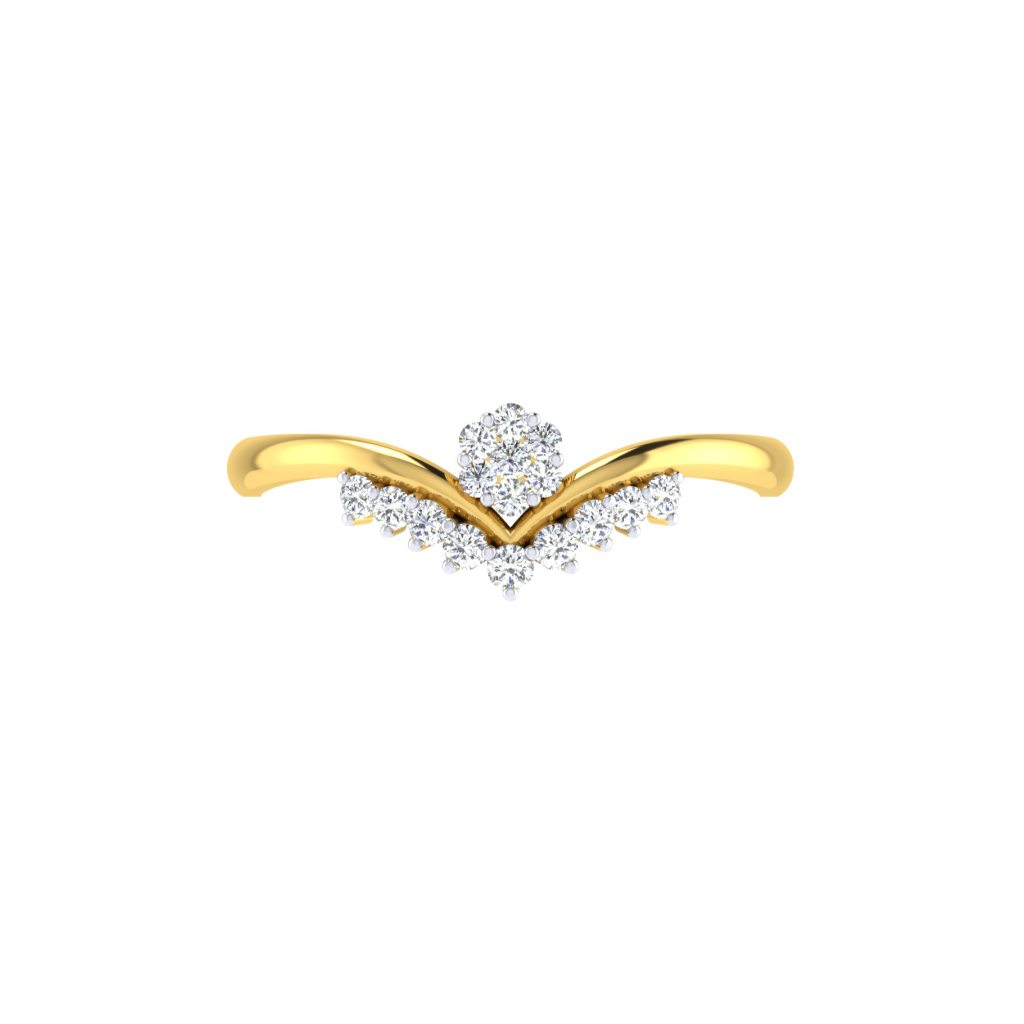Solid 22K/18K/14K Fine Gold Certified Stamped Pretty CZ Design Women's Ring