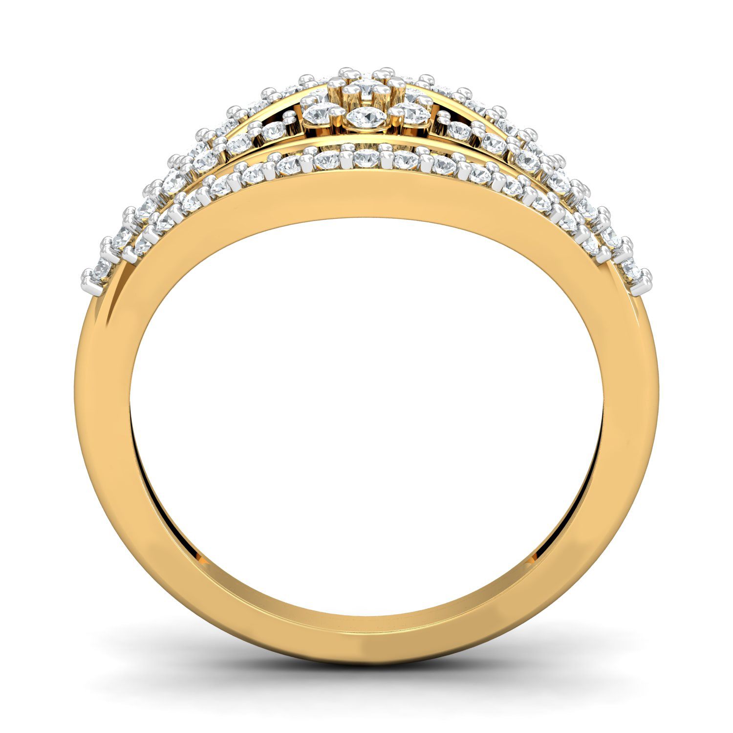 Solid 22K/18K/14K Fine Gold Certified Stamped Beauteous CZ Design Women's Ring