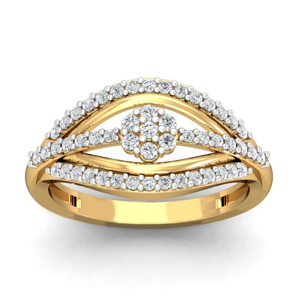 Solid 22K/18K/14K Fine Gold Certified Stamped Beauteous CZ Design Women's Ring