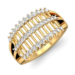Solid 22K/18K/14K Fine Gold Certified Stamped Beautiful CZ Design Women's Ring