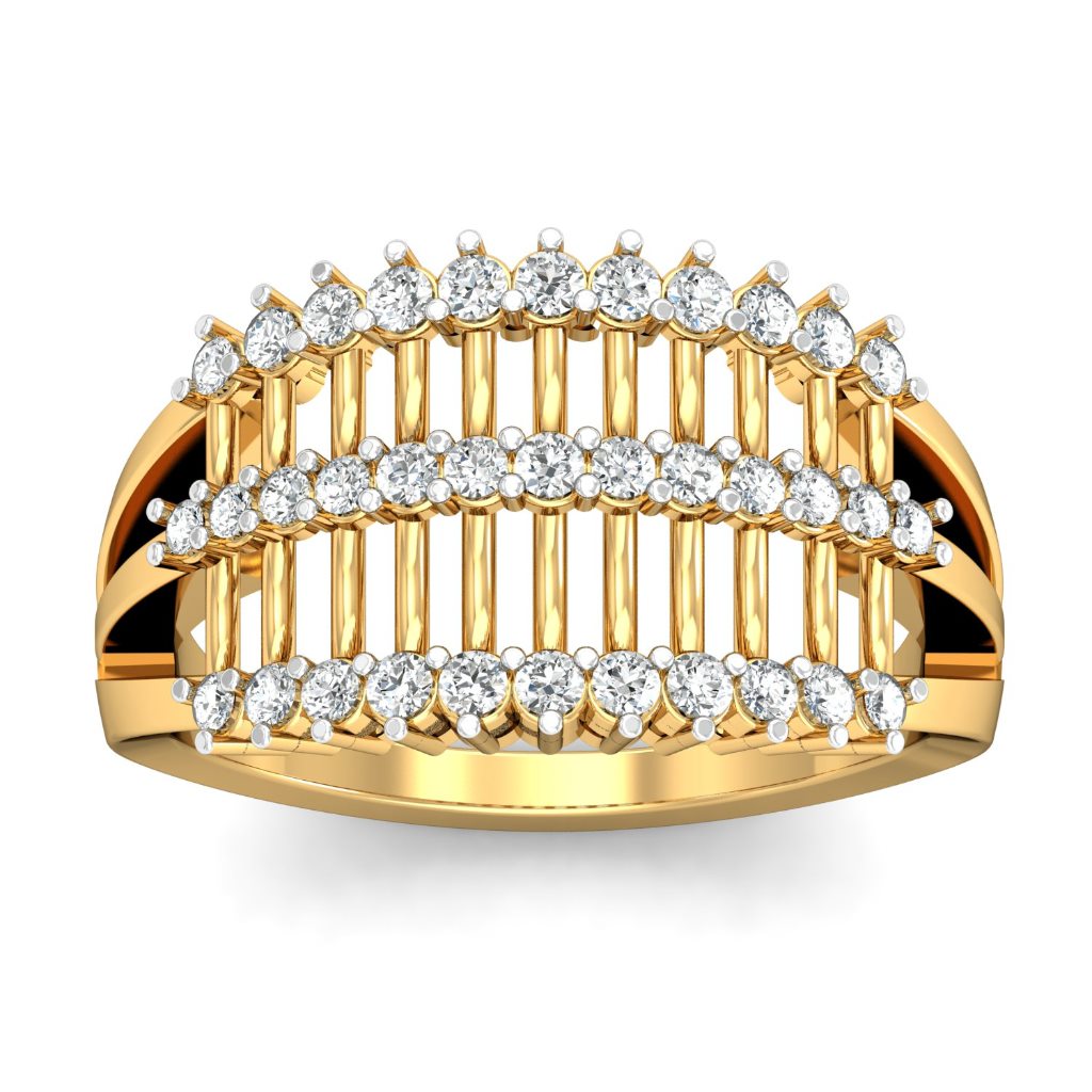 Solid 22K/18K/14K Fine Gold Certified Stamped Beautiful CZ Design Women's Ring