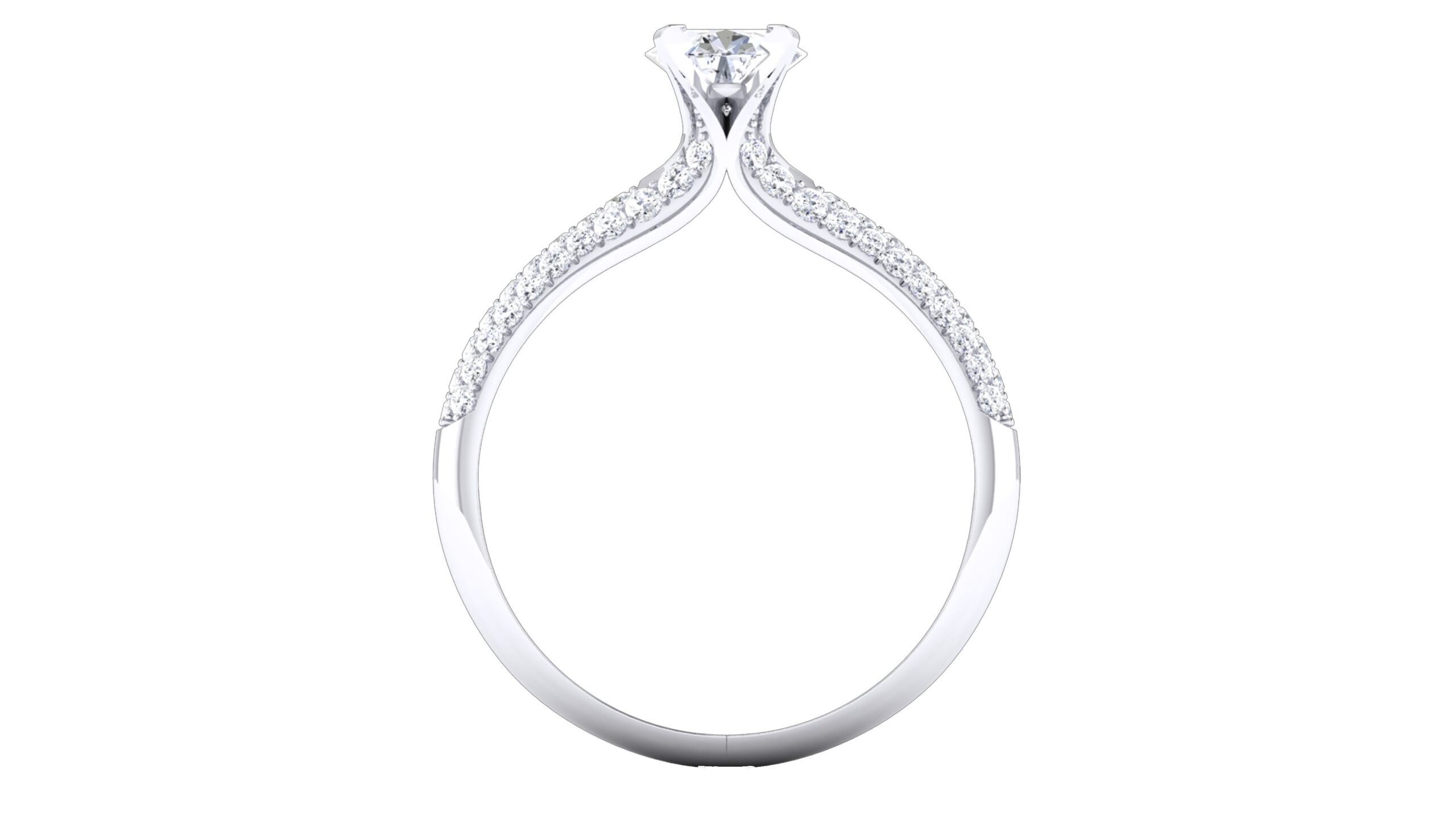 IGI Certified Natural Diamond Women's Ring 14K/18K Fine White Gold