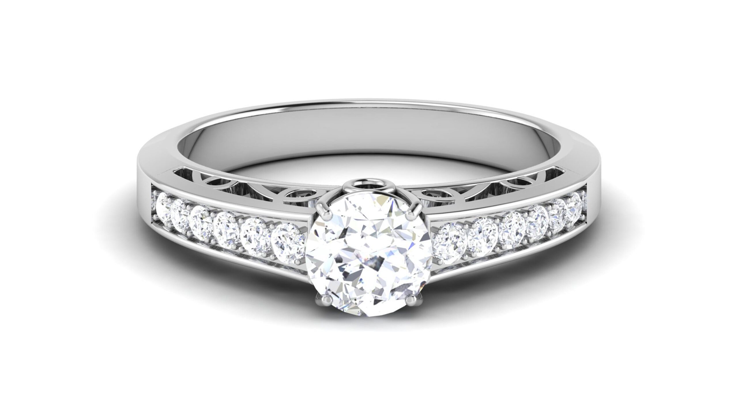 Solid 22K/18K/14K Fine Gold Certified Stamped Bold CZ Design Women's Ring