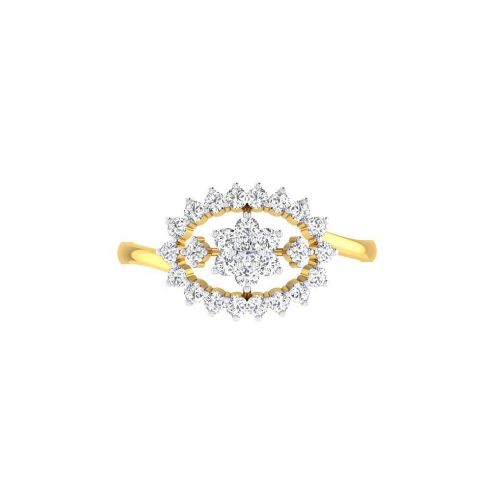 Solid 22K/18K/14K Fine Gold Certified Stamped Alluring CZ Design Women's Ring