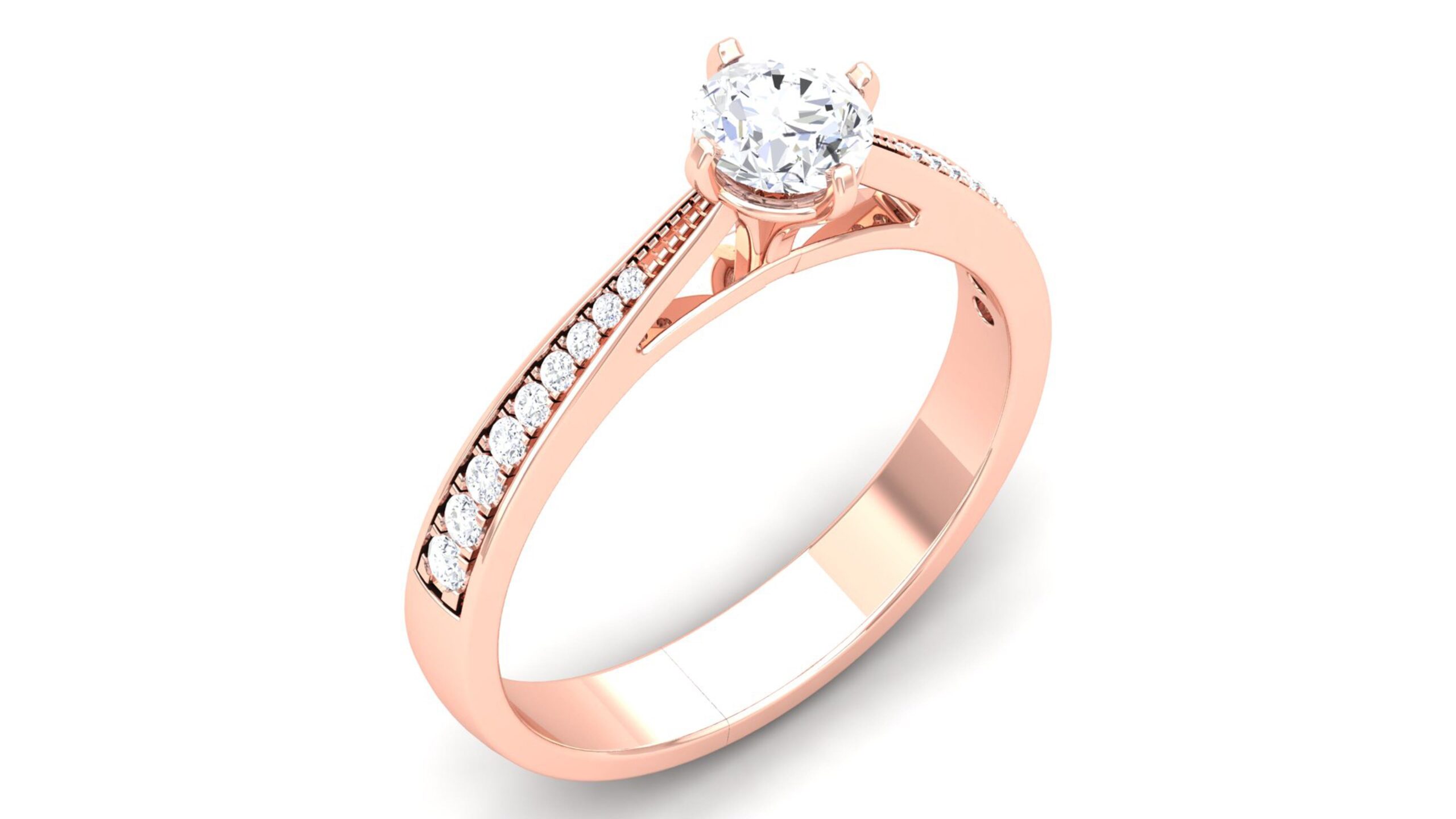 Solid 22K/18K/14K Fine Gold Certified Stamped Alluring CZ Design Women's Ring