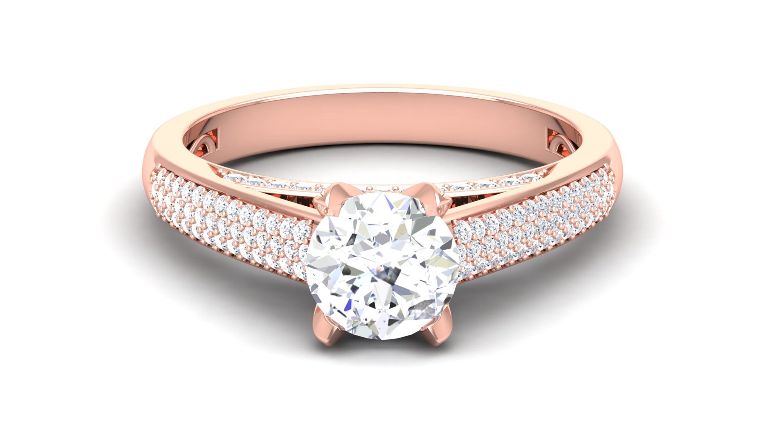 Solid 22K/18K/14K Fine Gold Certified Stamped Lovely CZ Design Women's Ring