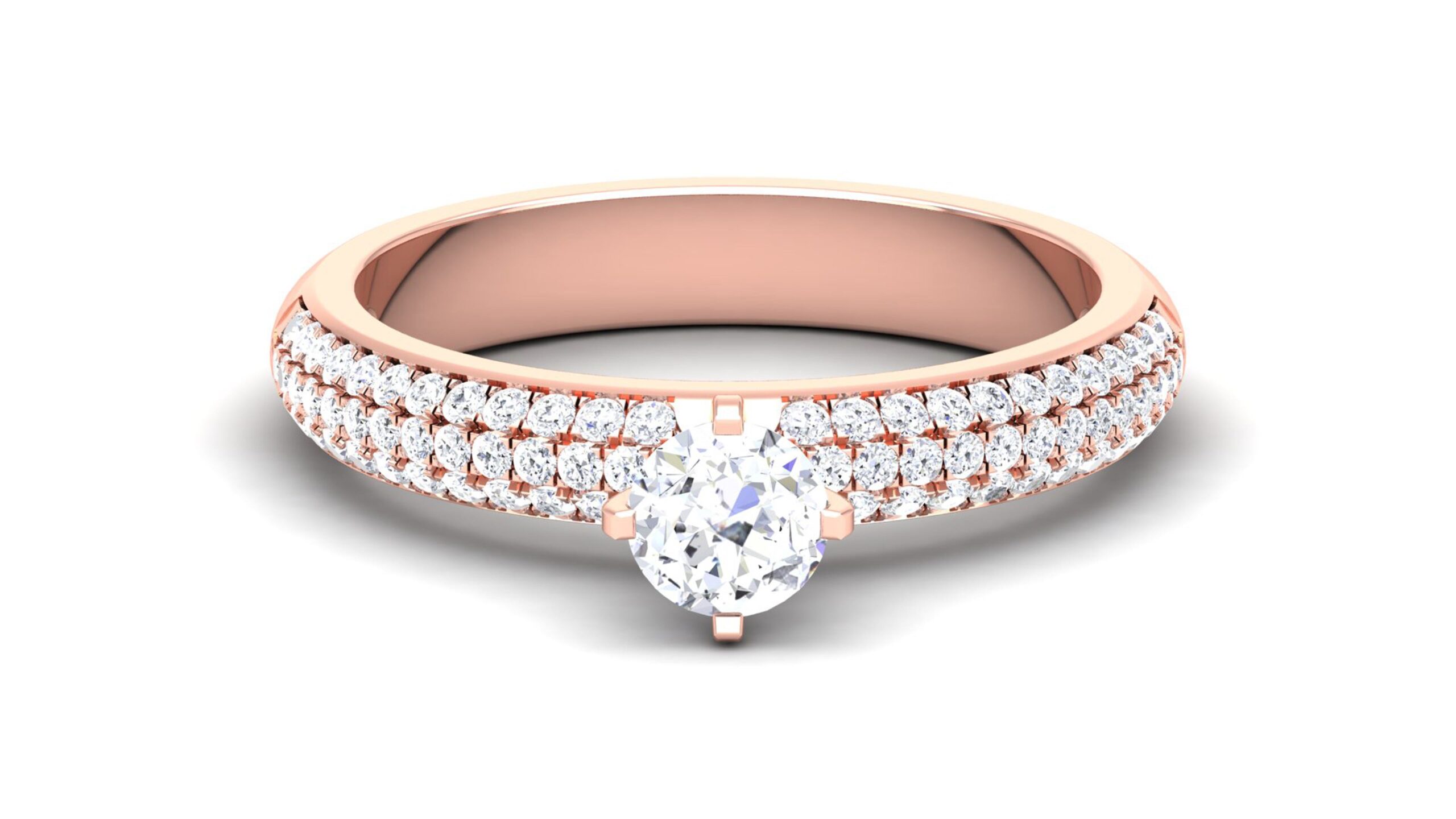 Solid 22K/18K/14K Fine Gold Certified Stamped Charming CZ Design Women's Ring