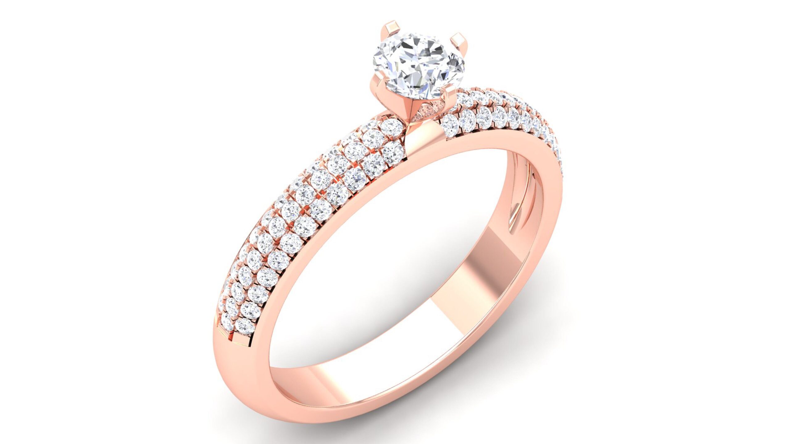 Solid 22K/18K/14K Fine Gold Certified Stamped Charming CZ Design Women's Ring