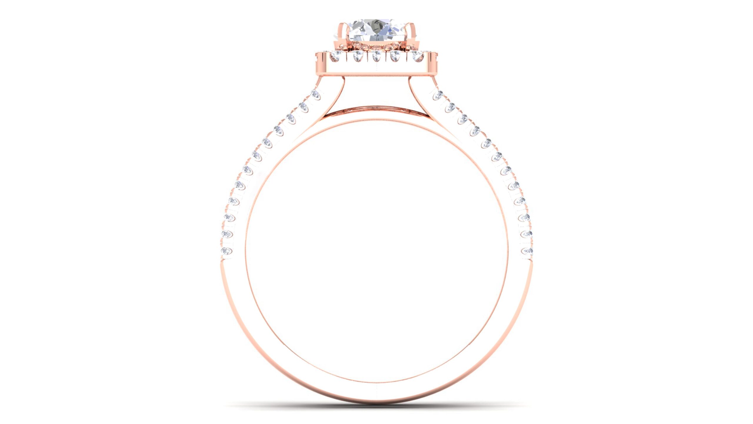IGI Certified Natural Diamond Women's Ring 14K/18K Fine Rose Gold