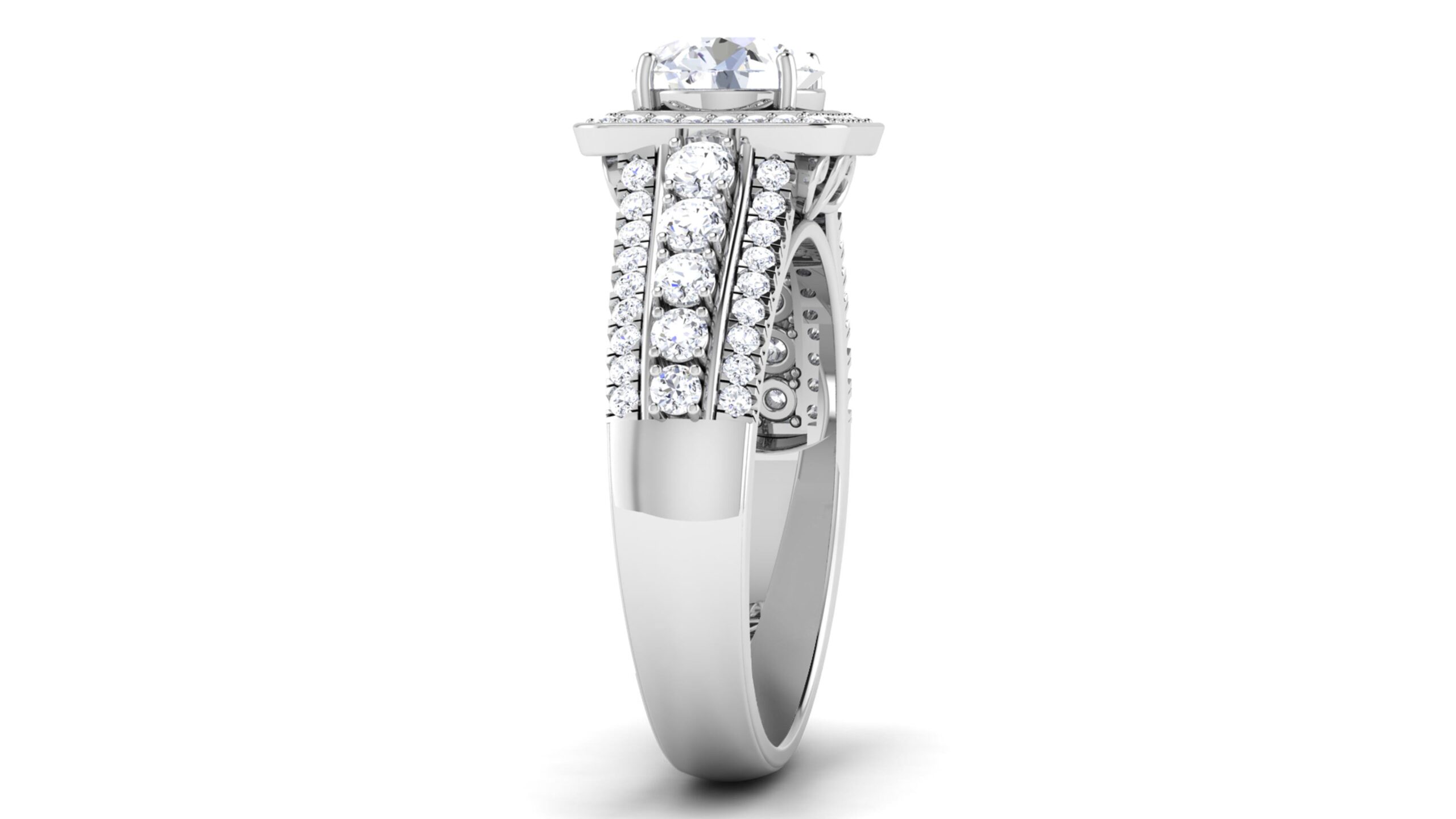 Solid 22K/18K/14K Fine Gold Certified Stamped Flower CZ Design Women's Ring