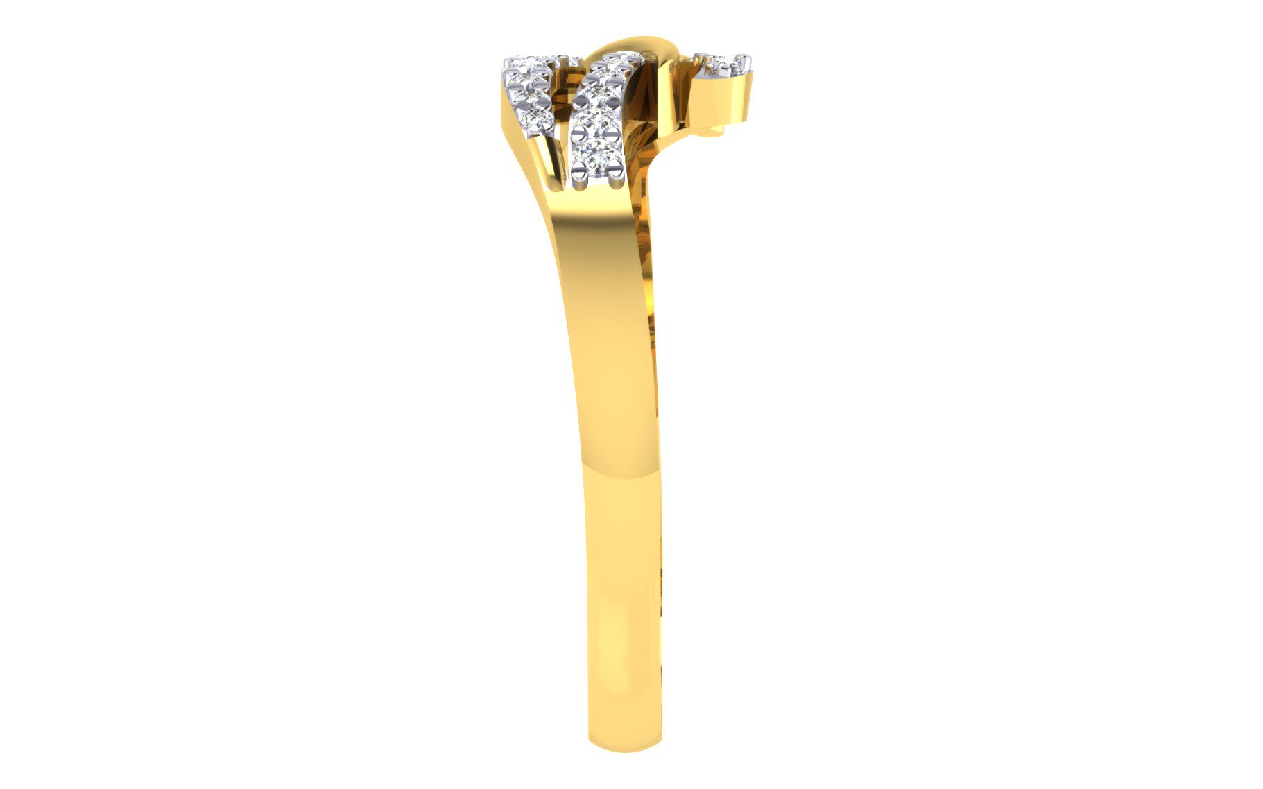 Solid 22K/18K/14K Fine Gold Certified Stamped Lovely CZ Design Women's Ring