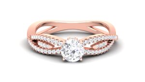Solid 22K/18K/14K Fine Gold Certified Stamped Carved CZ Design Women's Ring