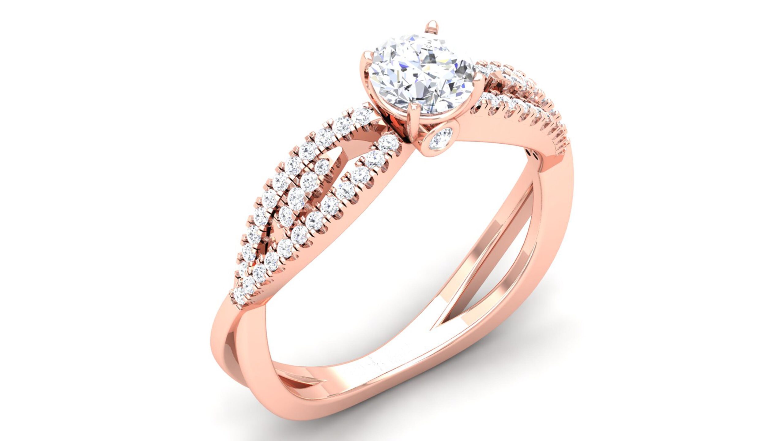 Solid 22K/18K/14K Fine Gold Certified Stamped Carved CZ Design Women's Ring