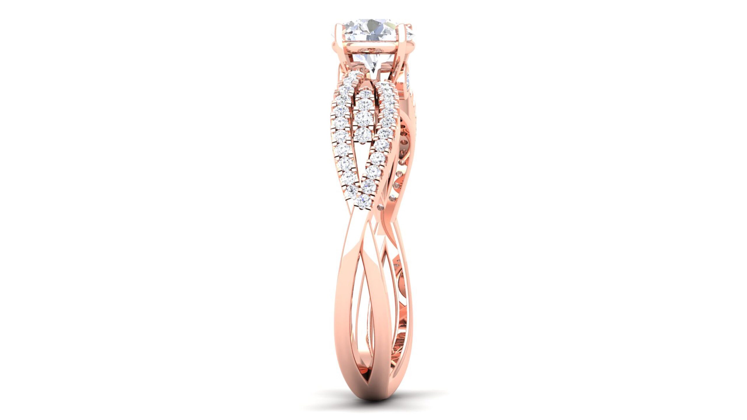 Solid 22K/18K/14K Fine Gold Certified Stamped Carved CZ Design Women's Ring